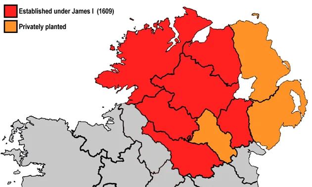 Plantation of Ulster map — representative context visual from the cited source.
