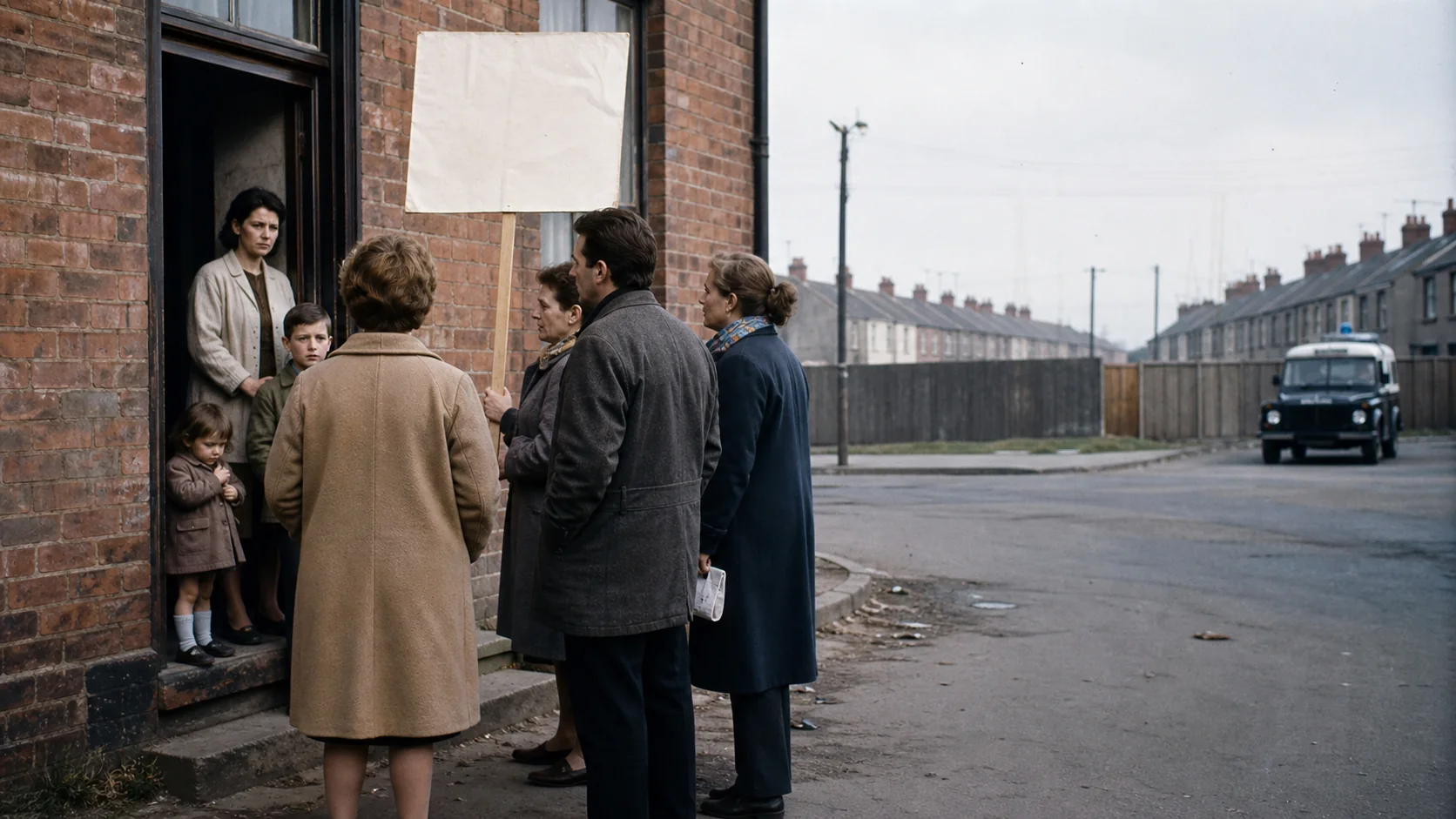 Editorial reconstruction — housing protest context, not archival evidence — representative context visual. Shown from the cited image source.